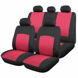 Set 9 bucati huse scaune auto Oxford Rosu