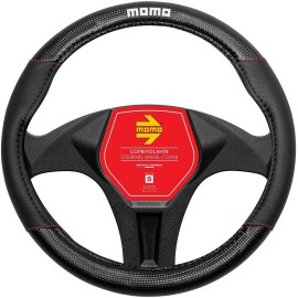 Husa volan Momo  din piele ecologica si carbon