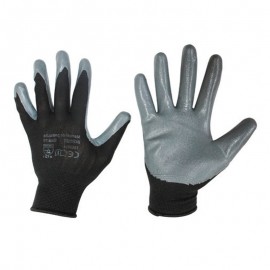 Manusi de protectie sintetice cauciucate nitrilic negru-gri marimea 10 Breckner Germany