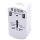 ADAPTOR UNIVERSAL PRIZA V-TAC CU PROTECTIE SI 2USB 2.1A