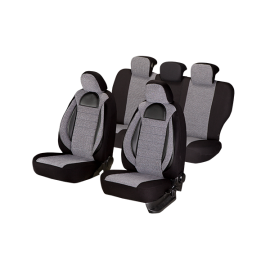 Set huse scaun racing gri-negru