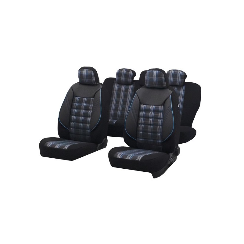 Set huse scaun Sport negru-albastru Set huse scaun Sport negru-albastru